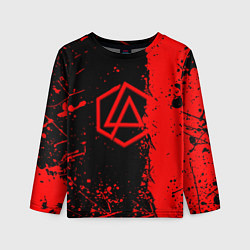 Лонгслив детский Linkin park краски всплеск текстура, цвет: 3D-принт