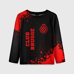 Детский лонгслив Club Brugge - red gradient вертикально