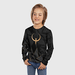 Лонгслив детский Quake golden poly, цвет: 3D-принт — фото 2