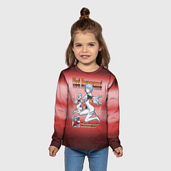 Лонгслив детский Аянами Рэй из Евангелион, цвет: 3D-принт — фото 2