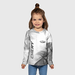 Лонгслив детский Chery - white gradient вертикально, цвет: 3D-принт — фото 2