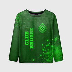 Детский лонгслив Club Brugge - green gradient вертикально