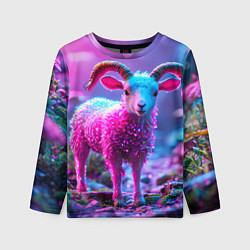 Лонгслив детский Козлик в розовом, цвет: 3D-принт