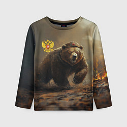 Детский лонгслив Русский бурый медведь