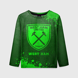 Детский лонгслив West Ham - green gradient