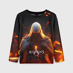 Лонгслив детский Assassins Creed fire, цвет: 3D-принт