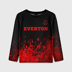 Детский лонгслив Everton - red gradient посередине