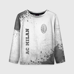 Детский лонгслив AC Milan - white gradient вертикально