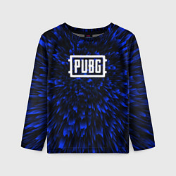 Детский лонгслив PUBG blue energy