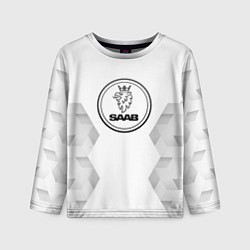 Лонгслив детский Saab white poly, цвет: 3D-принт