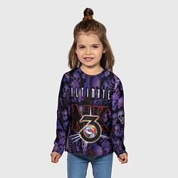 Лонгслив детский Ultimate mortal kombat logo, цвет: 3D-принт — фото 2