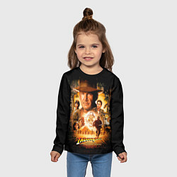 Лонгслив детский Индиана Джонс: королевство хрустального черепа, цвет: 3D-принт — фото 2