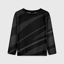 Детский лонгслив Чёрный с серым абстракция полосы