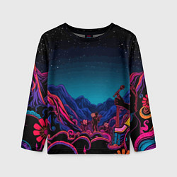 Детский лонгслив Psychedelic music art