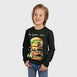 Лонгслив детский Все дуреют с этого фастфуда, цвет: 3D-принт — фото 2