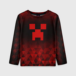 Лонгслив детский Minecraft red poly, цвет: 3D-принт