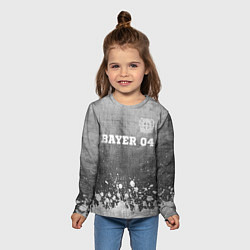 Лонгслив детский Bayer 04 - grey gradient посередине, цвет: 3D-принт — фото 2