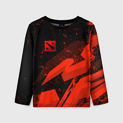 Лонгслив детский Dota 2 - красные брызги, цвет: 3D-принт