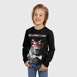 Лонгслив детский Все дуреют с этой интеллигенции, цвет: 3D-принт — фото 2