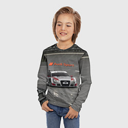 Лонгслив детский Автогонки на шорт-треке Audi sport racing team, цвет: 3D-принт — фото 2