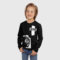 Лонгслив детский Крест и девушка в маске, цвет: 3D-принт — фото 2