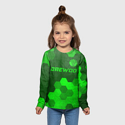 Лонгслив детский Daewoo - green gradient посередине, цвет: 3D-принт — фото 2