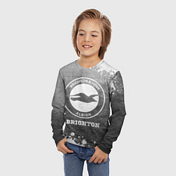 Лонгслив детский Brighton - grey gradient, цвет: 3D-принт — фото 2