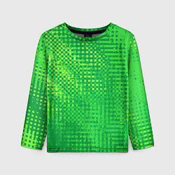 Детский лонгслив Сочный зелёный абстрактный