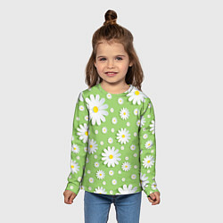 Лонгслив детский Ромашки бумажные, цвет: 3D-принт — фото 2
