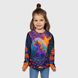Лонгслив детский Сказочный единорог, цвет: 3D-принт — фото 2