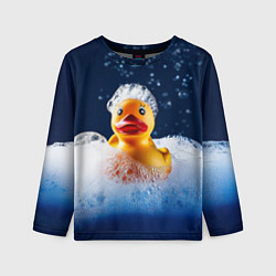 Лонгслив детский Резиновая уточка в мыльной пене, цвет: 3D-принт
