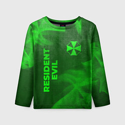 Лонгслив детский Resident Evil - green gradient вертикально, цвет: 3D-принт