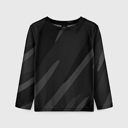 Детский лонгслив Чёрно-серый абстрактный полосы
