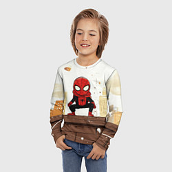 Лонгслив детский Мини человек-паук, цвет: 3D-принт — фото 2