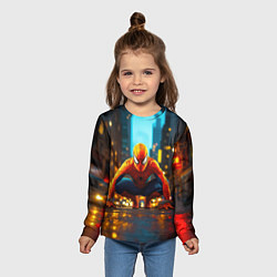 Лонгслив детский Человек паук на старте, цвет: 3D-принт — фото 2