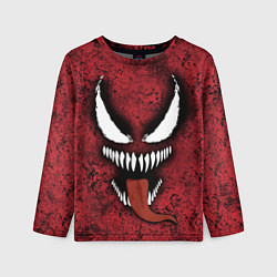Лонгслив детский Веном красный и черный симбиот, цвет: 3D-принт