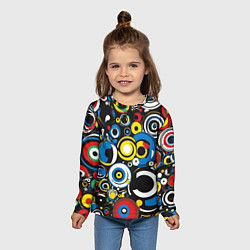 Лонгслив детский Абстракция геометрическая, цвет: 3D-принт — фото 2