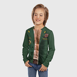 Лонгслив детский Рыболовные войска форма рэмбо-рыбака, цвет: 3D-принт — фото 2