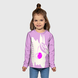 Лонгслив детский Вишневый коллаж, цвет: 3D-принт — фото 2