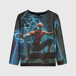 Лонгслив детский Spiderman и паутина, цвет: 3D-принт