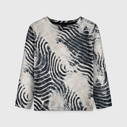 Детский лонгслив Текстура гранж - абстрактные линии