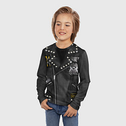 Лонгслив детский Косуха с нашивками Queen, цвет: 3D-принт — фото 2