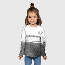 Лонгслив детский AEK Athens - white gradient посередине, цвет: 3D-принт — фото 2