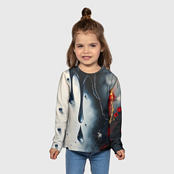 Лонгслив детский Сюрреалистичная абстракция с каплями, цвет: 3D-принт — фото 2