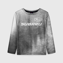 Лонгслив детский Subaru - grey gradient посередине, цвет: 3D-принт