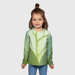 Лонгслив детский Макро съемка листа, цвет: 3D-принт — фото 2