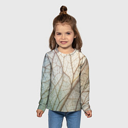 Лонгслив детский Прожилки листика, цвет: 3D-принт — фото 2