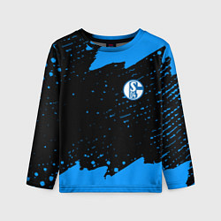 Лонгслив детский Schalke 04 fc blue color, цвет: 3D-принт