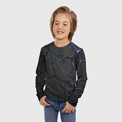 Лонгслив детский Плита хай-тек текстура, цвет: 3D-принт — фото 2