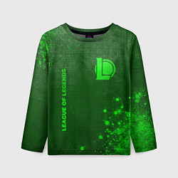 Лонгслив детский League of Legends - green gradient вертикально, цвет: 3D-принт